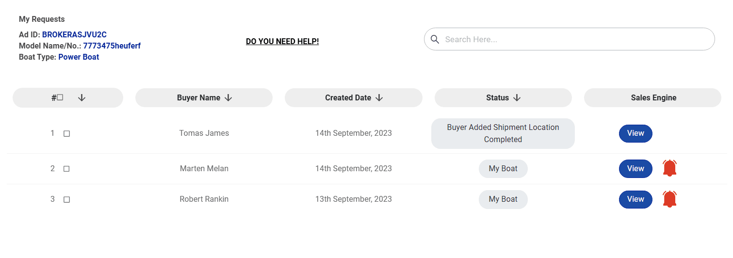 List all your boat models, sell them in bulk or in single item, assign your dealership in different countries and manage your boats inventory.